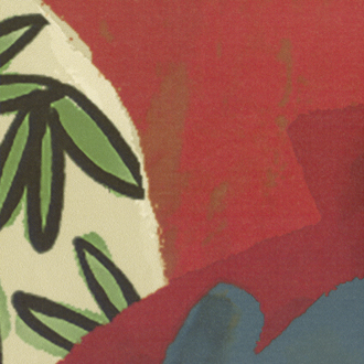Detail van behang Tigre et Dragon uit de Flower Power-collectie van Élitis