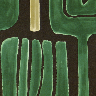 Detail van behang Totem uit de Initiation-collectie van Élitis